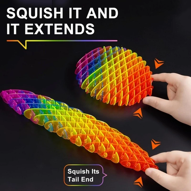 Rainbow Morf Fidget Worm Toy
